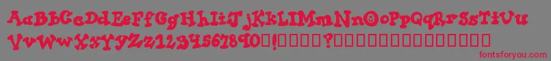 ThickChocolate Font – Red Fonts on Gray Background