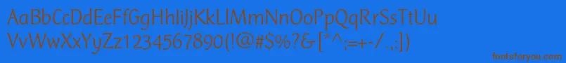 CtmercuriusstdLight Font – Brown Fonts on Blue Background