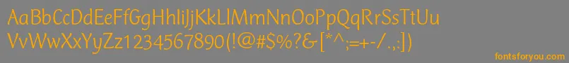 CtmercuriusstdLight-Schriftart – Orangefarbene Schriften auf grauem Hintergrund