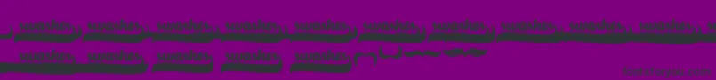 BmdVelvetHeartSwashes Font – Black Fonts on Purple Background