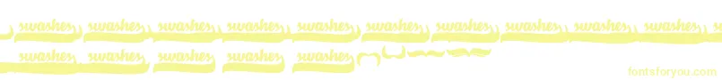 BmdVelvetHeartSwashes-Schriftart – Gelbe Schriften