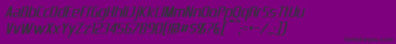フォントEmotionEngineItalic – 紫の背景に黒い文字