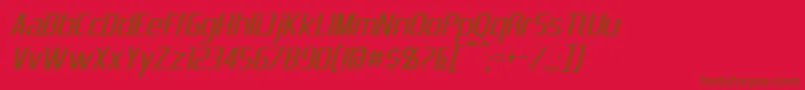 More about EmotionEngineItalic Font EmotionEngineItalic Font – Brown Fonts on Red Background