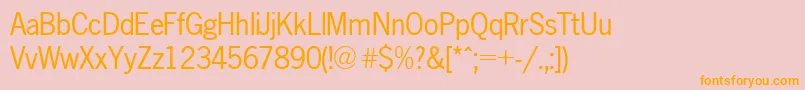 NewsgothicA.ZPsNormal Font – Orange Fonts on Pink Background