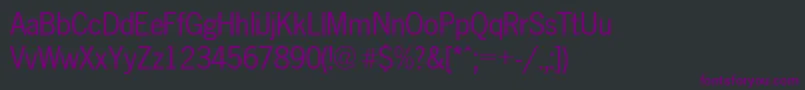 Fonte NewsgothicA.ZPsNormal – fontes roxas em um fundo preto
