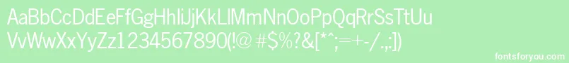 フォントNewsgothicA.ZPsNormal – 緑の背景に白い文字