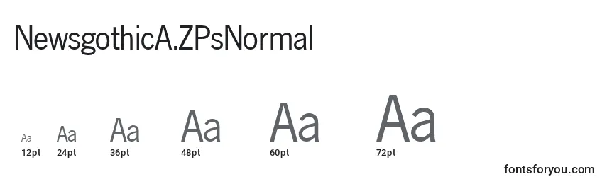 NewsgothicA.ZPsNormal Font Sizes