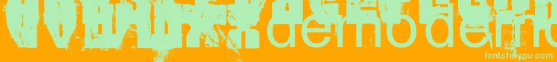 Fttrpb Font – Green Fonts on Orange Background