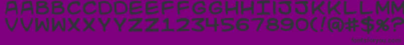 Kidkosmic Font – Black Fonts on Purple Background
