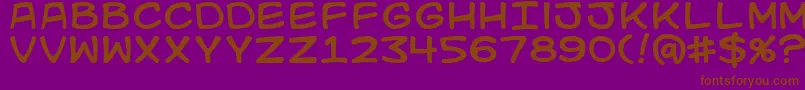 Kidkosmic Font – Brown Fonts on Purple Background