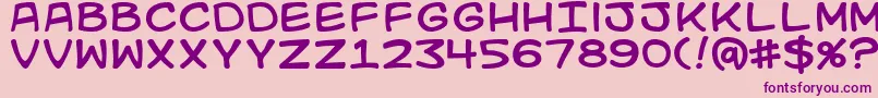 Kidkosmic Font – Purple Fonts on Pink Background