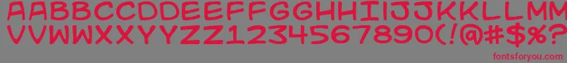 Kidkosmic Font – Red Fonts on Gray Background