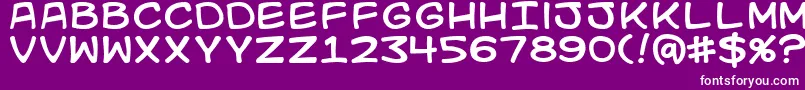 Kidkosmic Font – White Fonts on Purple Background