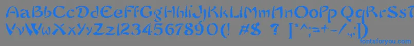 フォントSayonaraTrashFree – 灰色の背景に青い文字