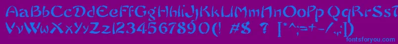 SayonaraTrashFree Font – Blue Fonts on Purple Background