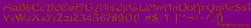 SayonaraTrashFree Font – Brown Fonts on Purple Background