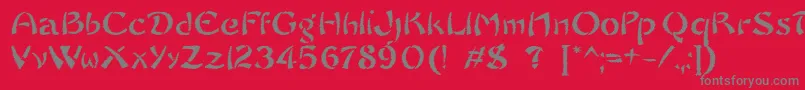 SayonaraTrashFree Font – Gray Fonts on Red Background