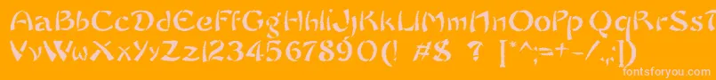 SayonaraTrashFree Font – Pink Fonts on Orange Background