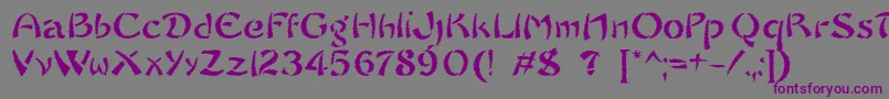 SayonaraTrashFree Font – Purple Fonts on Gray Background