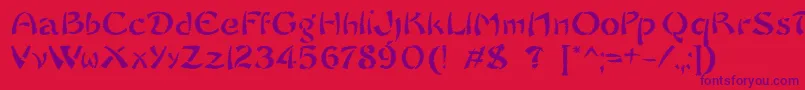 SayonaraTrashFree Font – Purple Fonts on Red Background