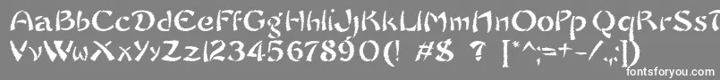 フォントSayonaraTrashFree – 灰色の背景に白い文字