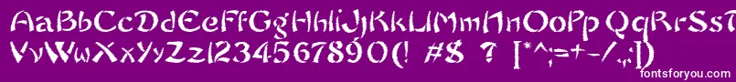 SayonaraTrashFree Font – White Fonts on Purple Background