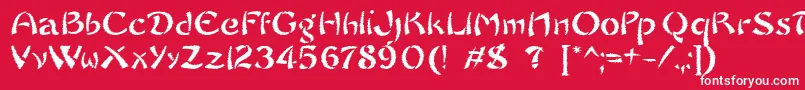 フォントSayonaraTrashFree – 赤い背景に白い文字