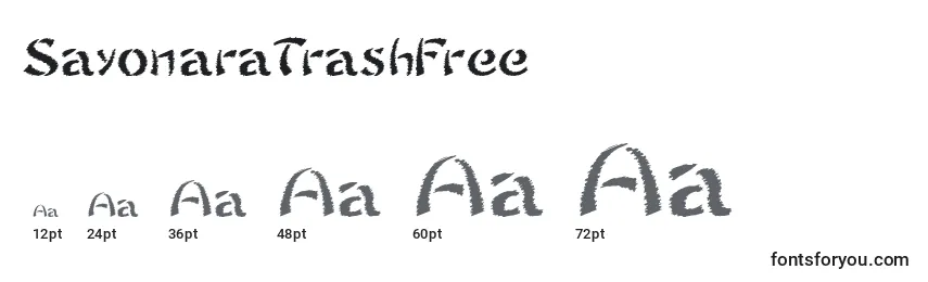 SayonaraTrashFree Font Sizes