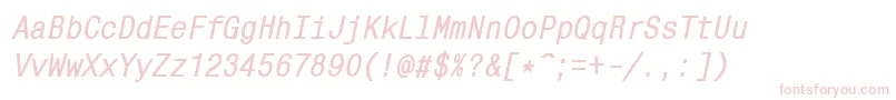 MonocondensedcttBolditalic Font – Pink Fonts on White Background