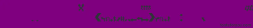 Czcionka Roadgeek2005Arrows2 – czarne czcionki na fioletowym tle