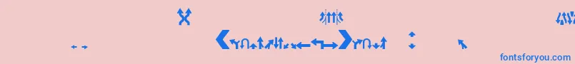 Weitere Informationen zur Roadgeek2005Arrows2-Schriftart Roadgeek2005Arrows2-Schriftart – Blaue Schriften auf rosa Hintergrund