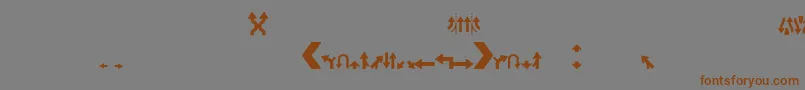 Roadgeek2005Arrows2-fontti – ruskeat fontit harmaalla taustalla