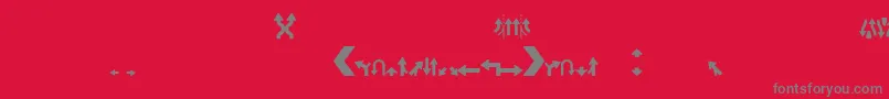 Roadgeek2005Arrows2 Font – Gray Fonts on Red Background