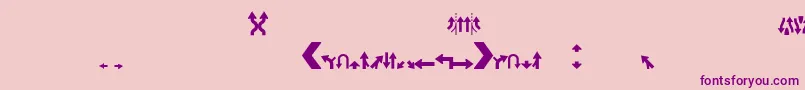 Roadgeek2005Arrows2 Font – Purple Fonts on Pink Background