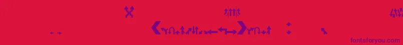Roadgeek2005Arrows2 Font – Purple Fonts on Red Background