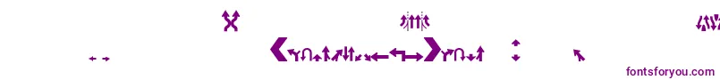 Więcej informacji o czcionce Roadgeek2005Arrows2 Czcionka Roadgeek2005Arrows2 – fioletowe czcionki na białym tle