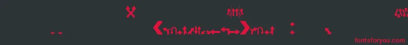 Roadgeek2005Arrows2 Font – Red Fonts on Black Background
