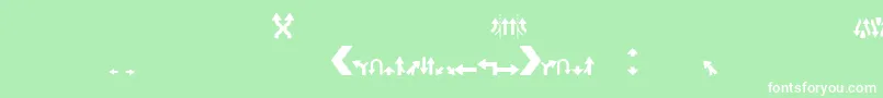 Roadgeek2005Arrows2-Schriftart – Weiße Schriften auf grünem Hintergrund