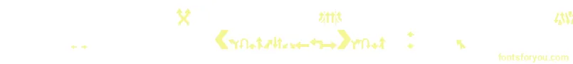 フォントRoadgeek2005Arrows2 – 白い背景に黄色の文字