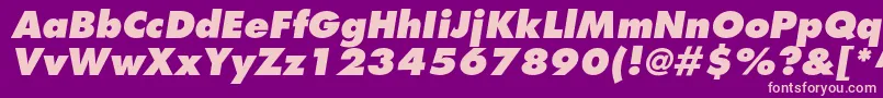 FavoritextraboldItalic Font – Pink Fonts on Purple Background