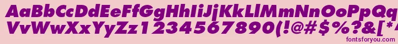 FavoritextraboldItalic Font – Purple Fonts on Pink Background