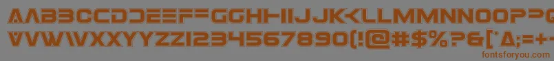 Eurofighteracad Font – Brown Fonts on Gray Background