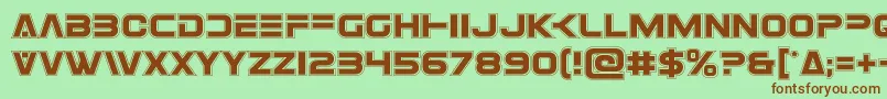 Eurofighteracad Font – Brown Fonts on Green Background