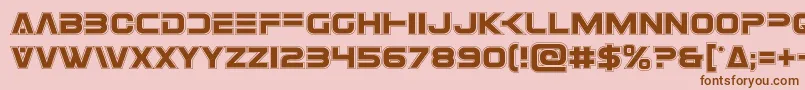 Eurofighteracad Font – Brown Fonts on Pink Background