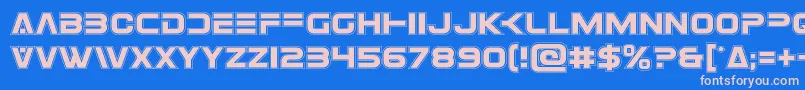 Eurofighteracad Font – Pink Fonts on Blue Background