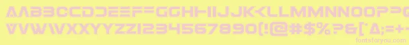 Eurofighteracad Font – Pink Fonts on Yellow Background