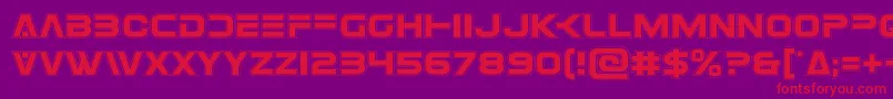 Eurofighteracad Font – Red Fonts on Purple Background