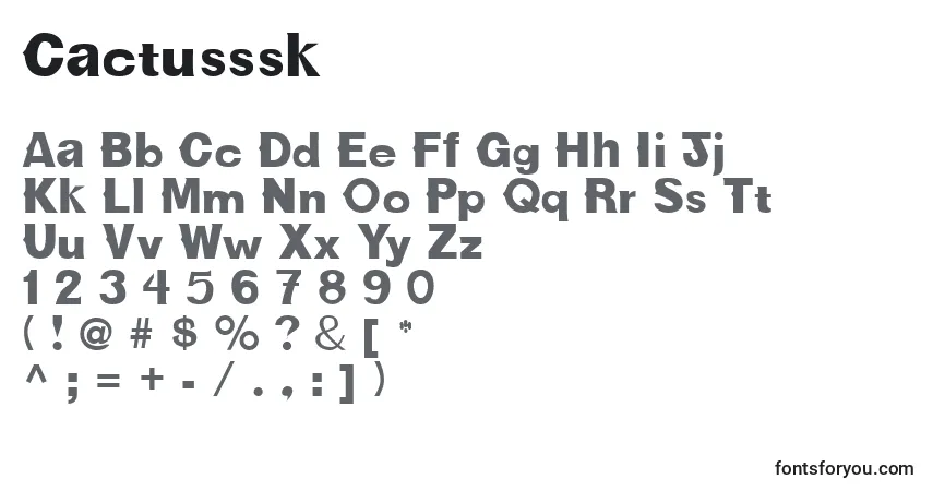 A fonte Cactusssk – alfabeto, números, caracteres especiais