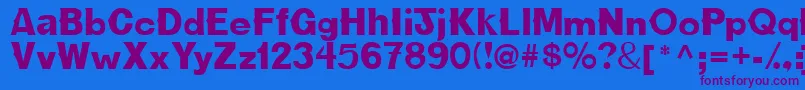 Cactusssk Font – Purple Fonts on Blue Background