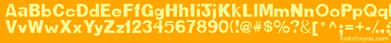 Cactusssk Font – Yellow Fonts on Orange Background